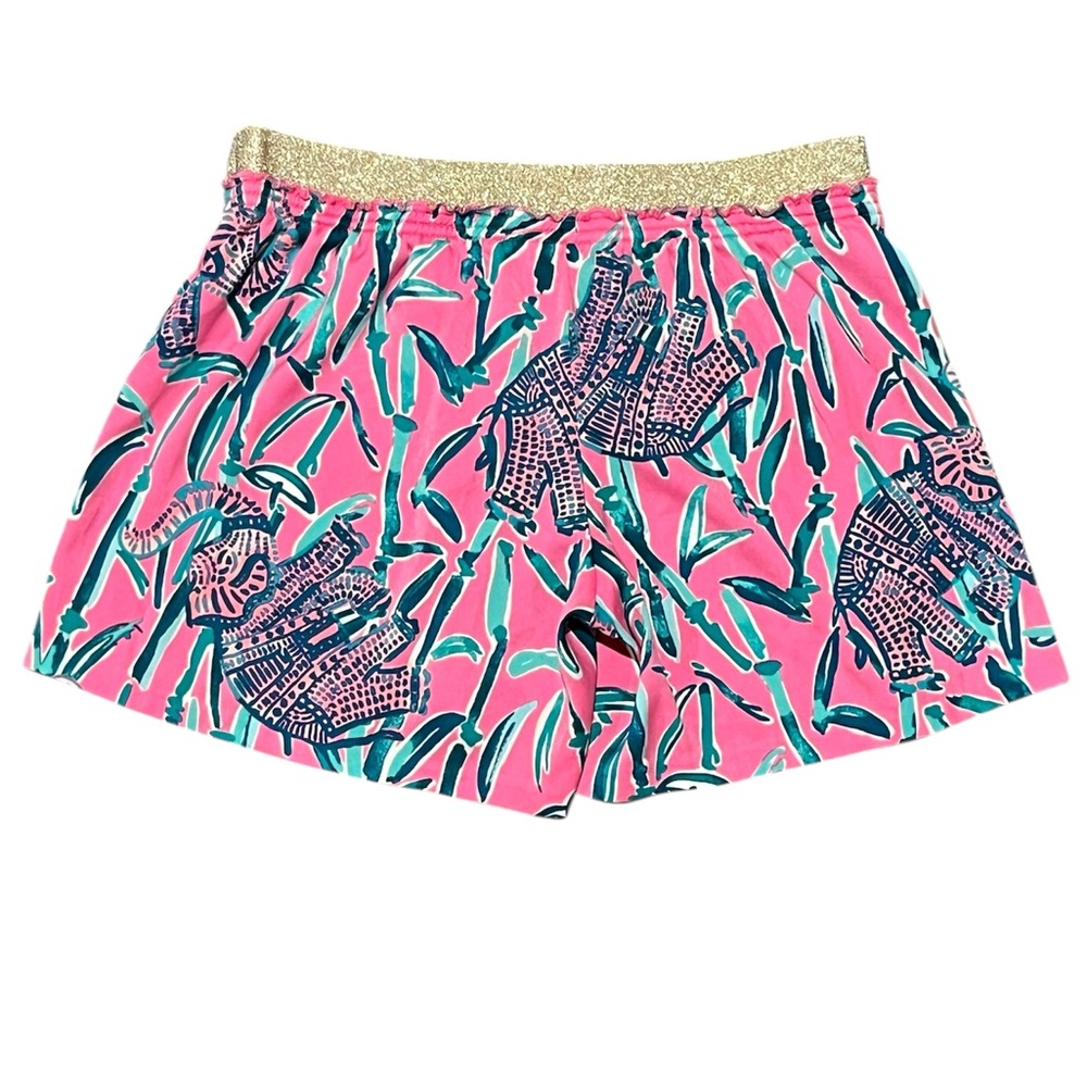 NWPT Lilly Pulitzer Rylan Shorts Elephant Mandevilla Pink Extra Lucky - Picture 4 of 12
